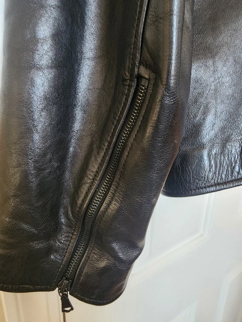 Banana Republic Black Leather Bomber Jacket